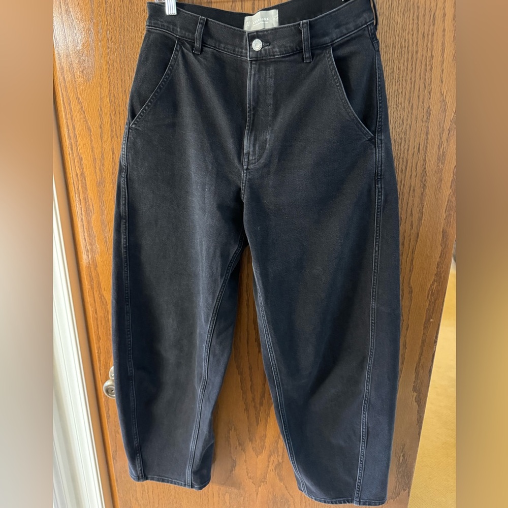 Everlane Charcoal Barrel Jeans (The Way High Curve)